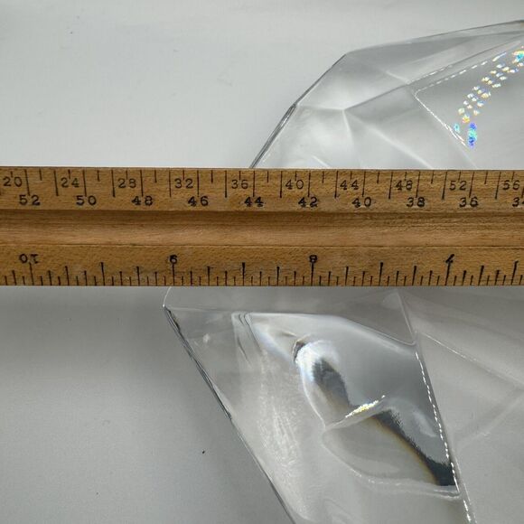 ORREFORS Crystal Trinket Plate 9" Bowl HEAVY Dish - Picture 3 of 8